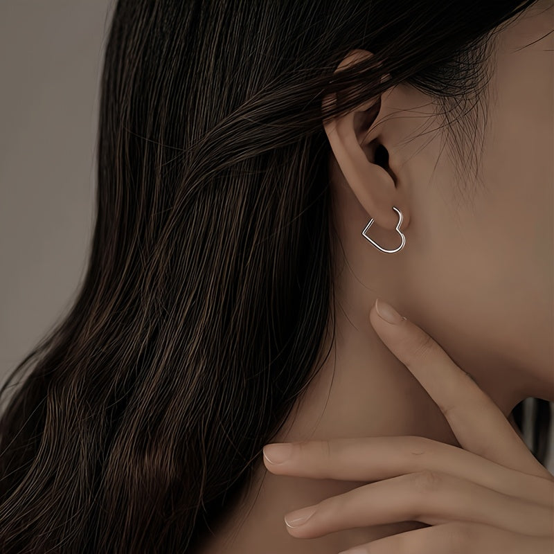 Boucles D Oreilles Coeur Doré en Acier Inoxydable Collection Exclusive