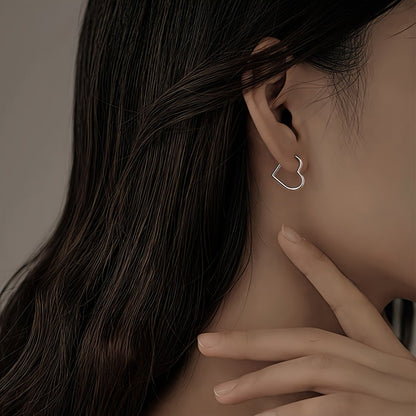 Boucles D Oreilles Coeur Doré en Acier Inoxydable Collection Exclusive