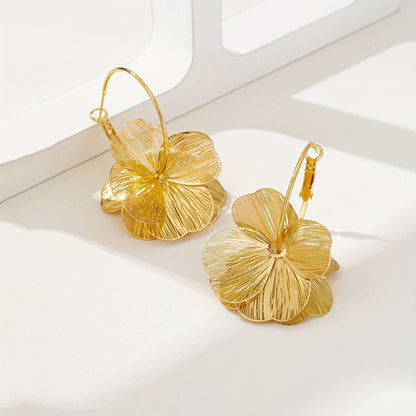 Boucles d Oreilles Or Creux Oversize Collection Édition Limitée Exclusivité