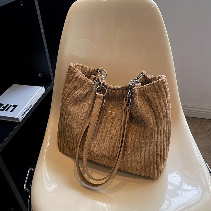 Vivy - Sac à chaîne en velours côtelé à la mode