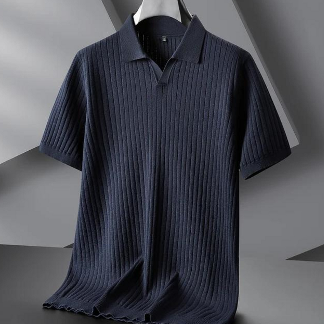 Polo pour homme tricoté de haute qualité pour un look côtier