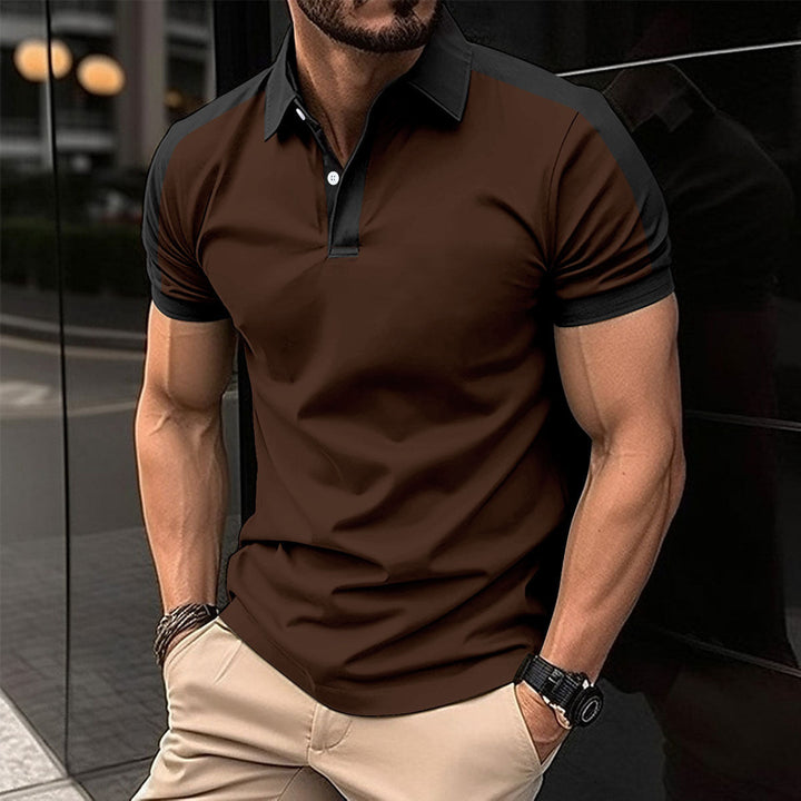 Chemise d'affaires à manches courtes pour hommes Polo casual estival