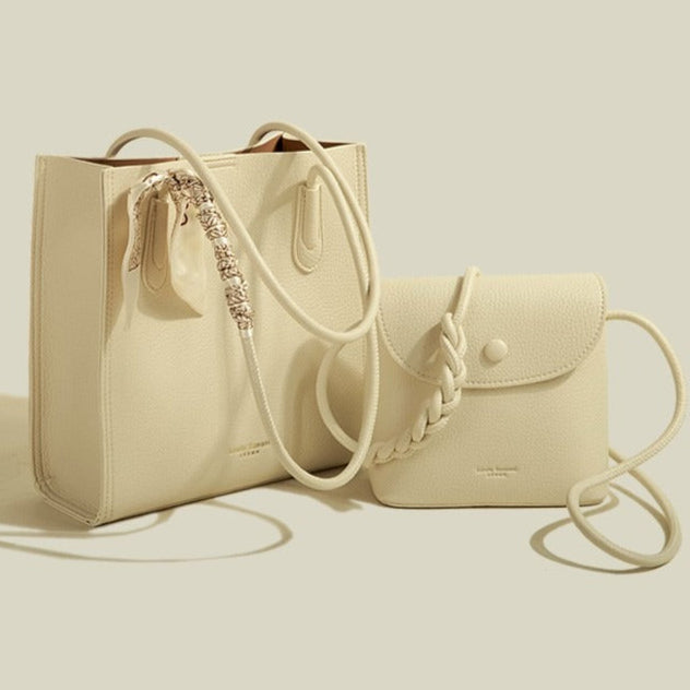 Sac à main en cuir verni texturé pour femmes avec sac à bandoulière - Renata