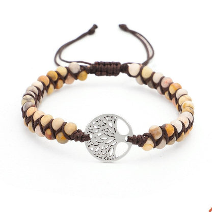 Bracelet de yoga avec breloque en forme d'arbre de vie