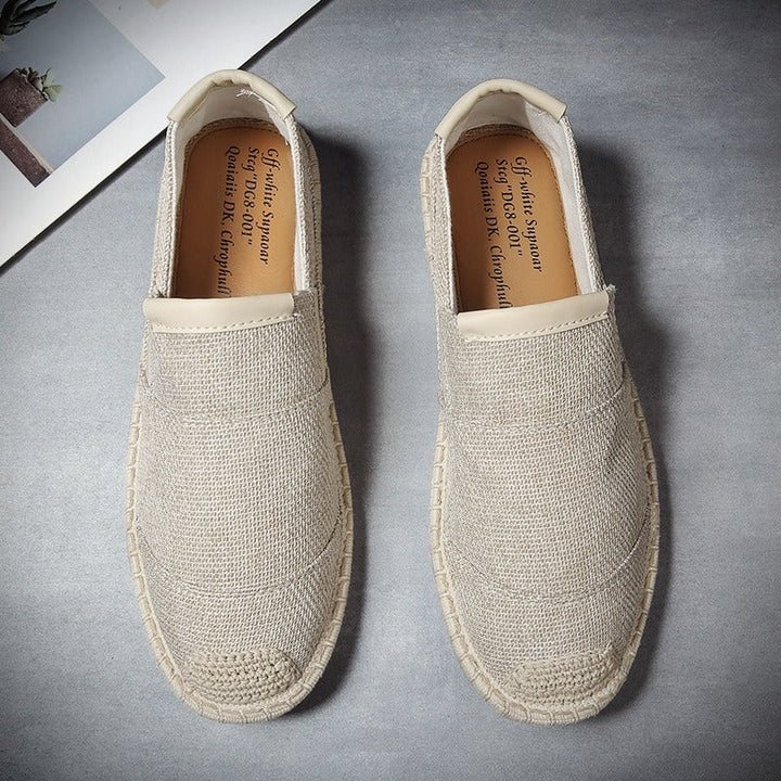 Chaussures casual en toile respirante pour hommes, gris foncé - Dorian