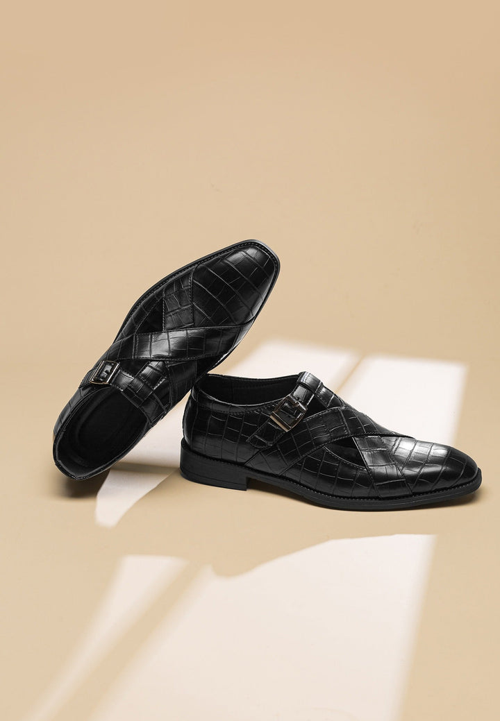 Chaussures formelles pour hommes en cuir marron ajouré élégant - Ferrano