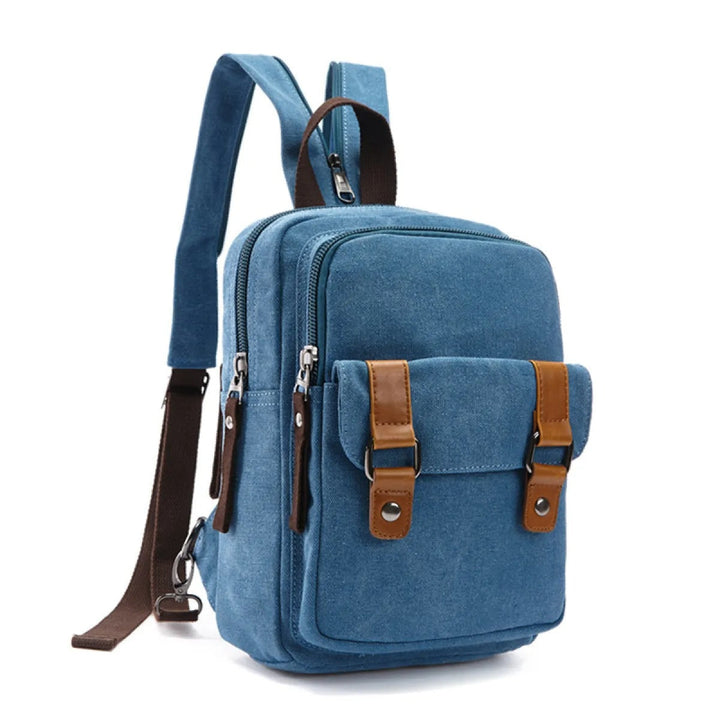 Sac à dos unisexe à bandoulière avec de multiples poches de style vintage - Axel