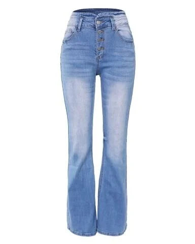 Kerryl - Pantalon en denim taille haute