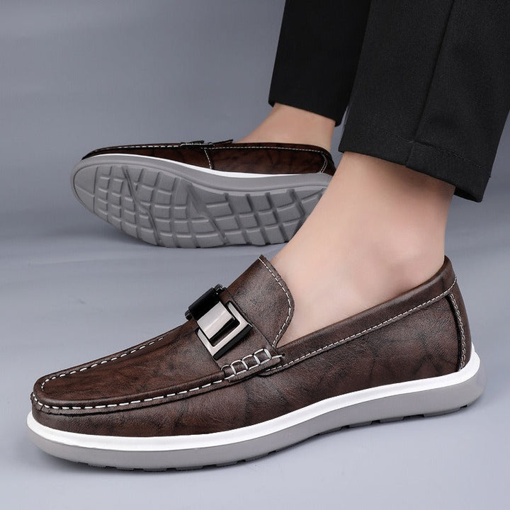 Mocassins élégants en cuir marron pour hommes Style britannique - Weston