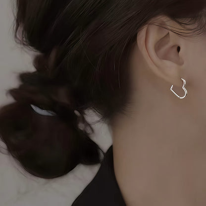Boucles D Oreilles Coeur Doré en Acier Inoxydable Collection Exclusive