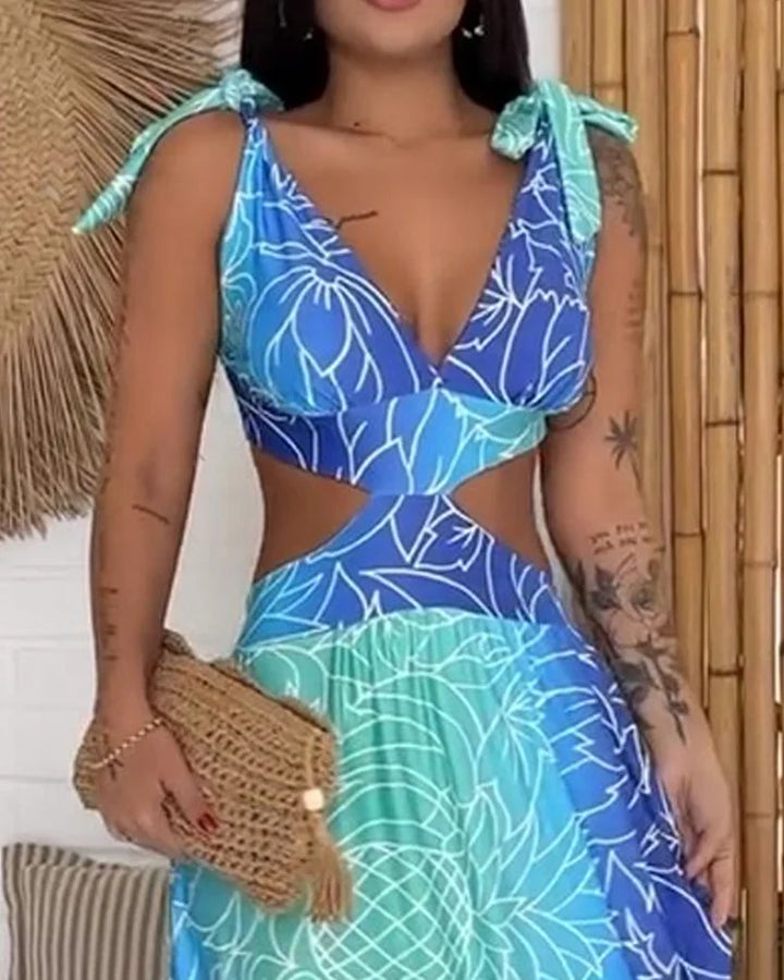 Katherine - Robe longue à imprimé coloré