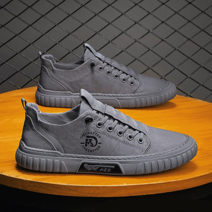 Chaussures casual pour homme en tissu respirant gris mat - Lior