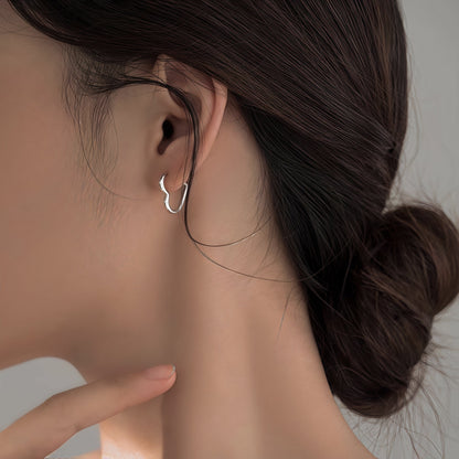 Boucles D Oreilles Coeur Doré en Acier Inoxydable Collection Exclusive