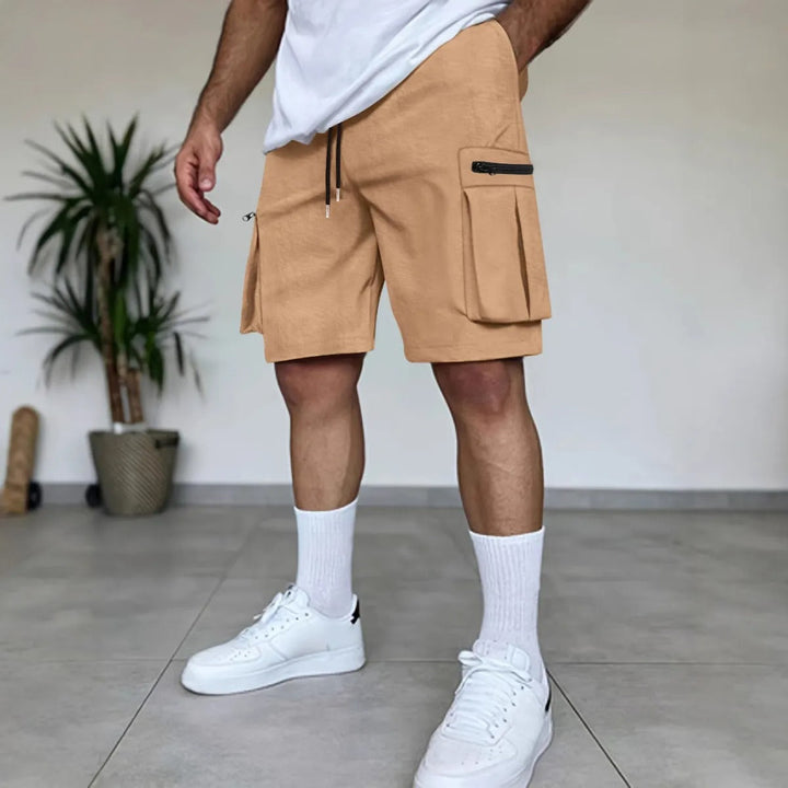 Short cargo homme poches utilitaires couleur terracotta - Dakar