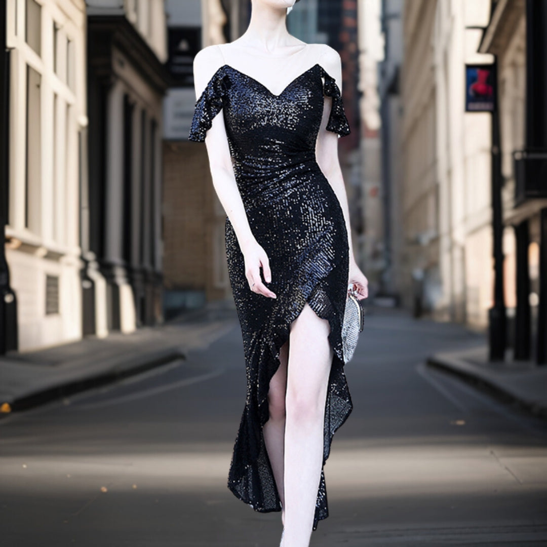 Concetta - Robe de soirée élégante à paillettes