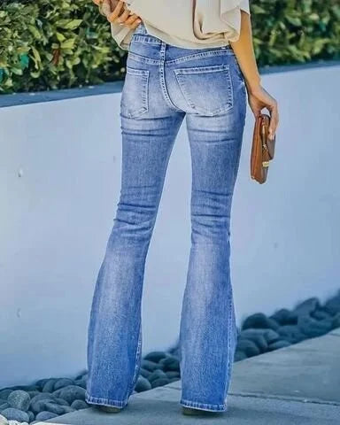 Kerryl - Pantalon en denim taille haute