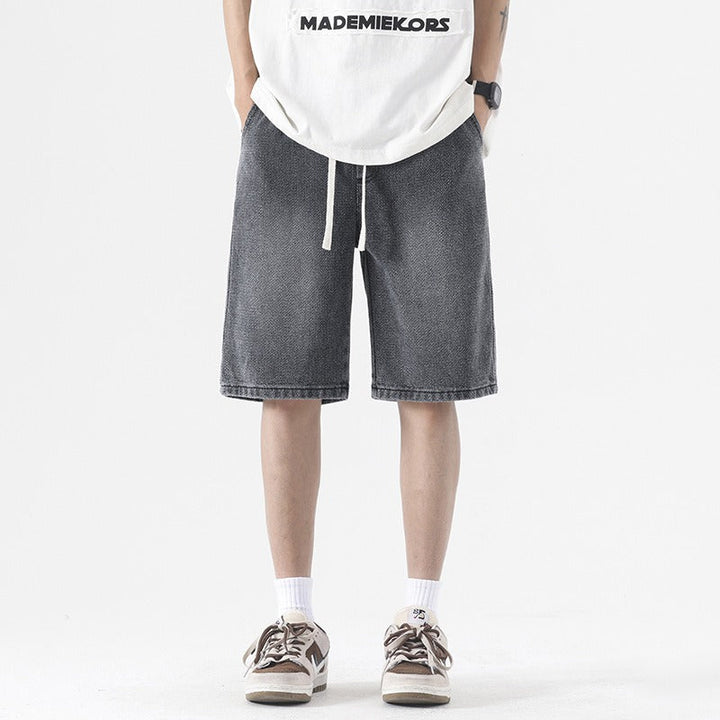 Short en denim délavé pour homme, style baggy - Matias