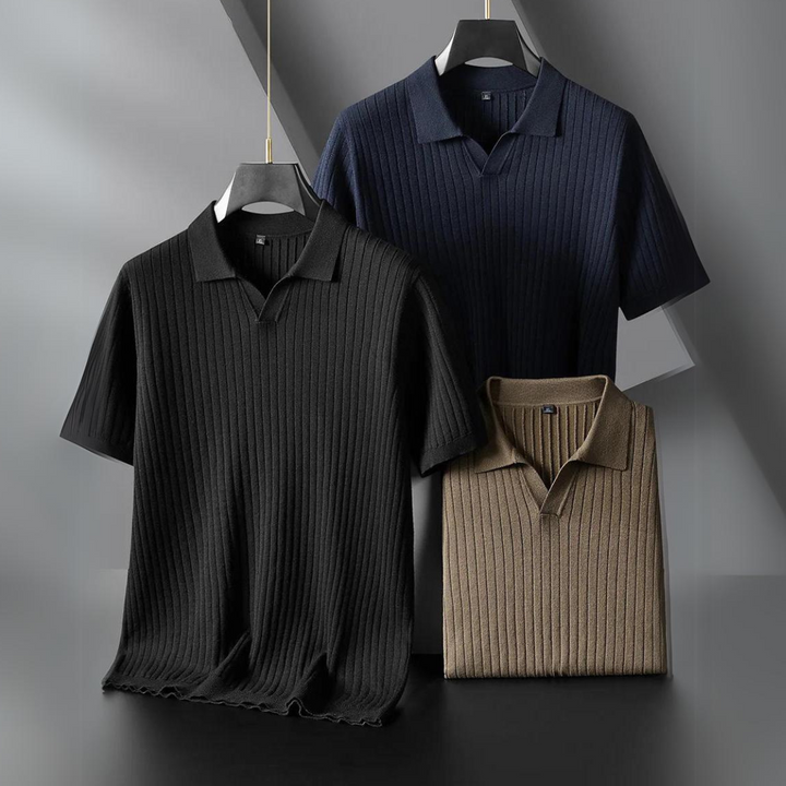 Polo pour homme tricoté de haute qualité pour un look côtier