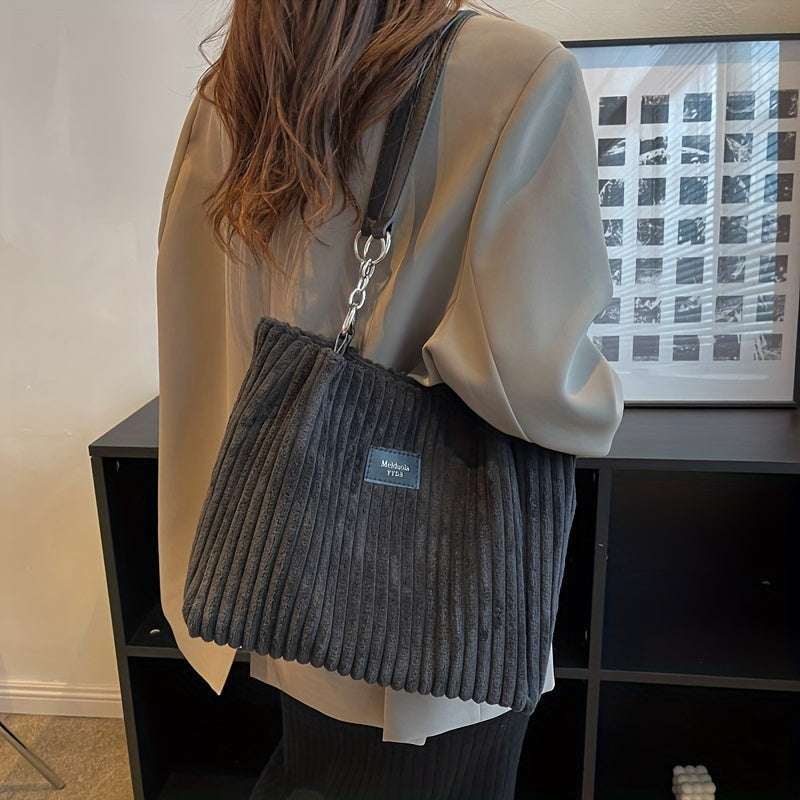 Vivy - Sac à chaîne en velours côtelé à la mode