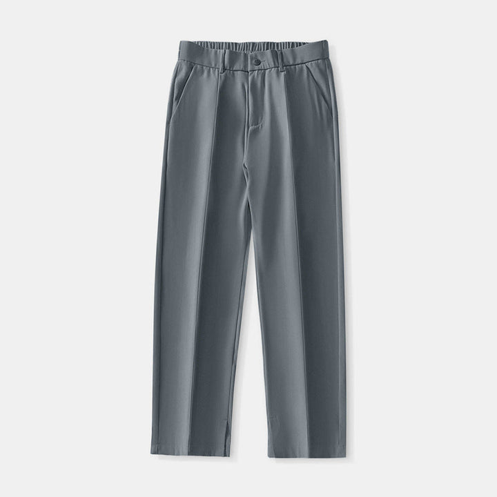 Pantalon droit à plis pour hommes