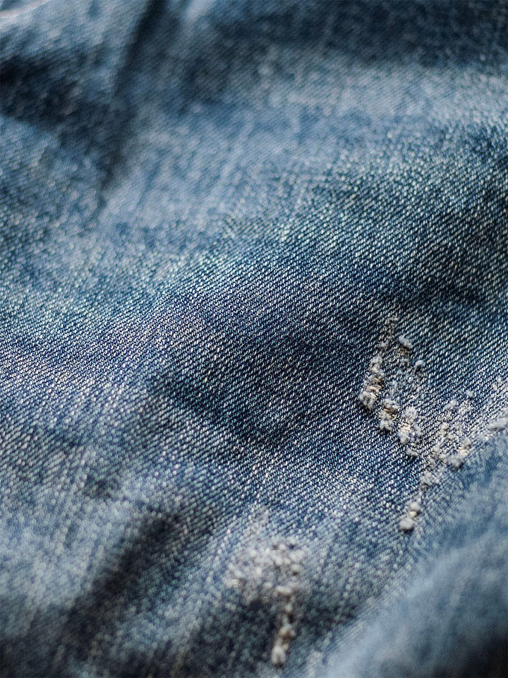 Salopette en denim vieilli Artisan