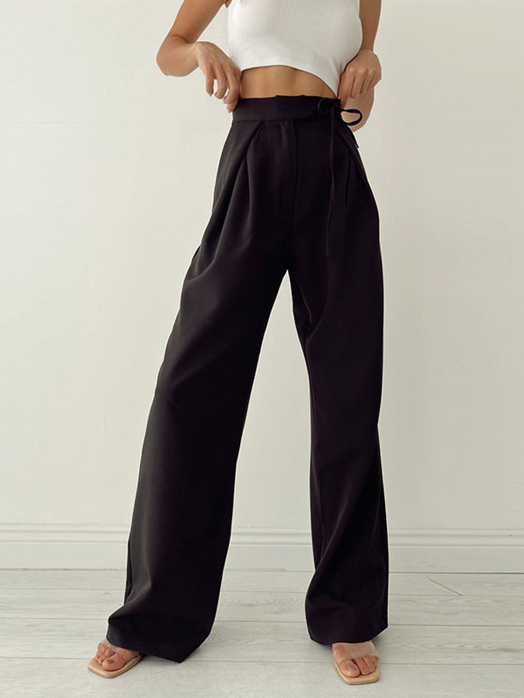 Belezz - Pantalon palazzo taille haute