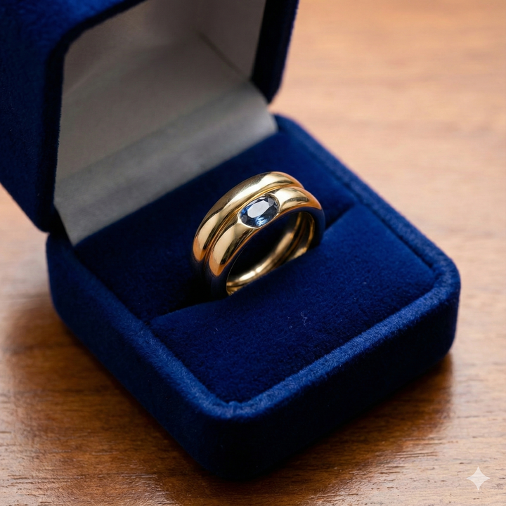 Bague pour femme sertie d'une pierre précieuse ovale - Ilaria