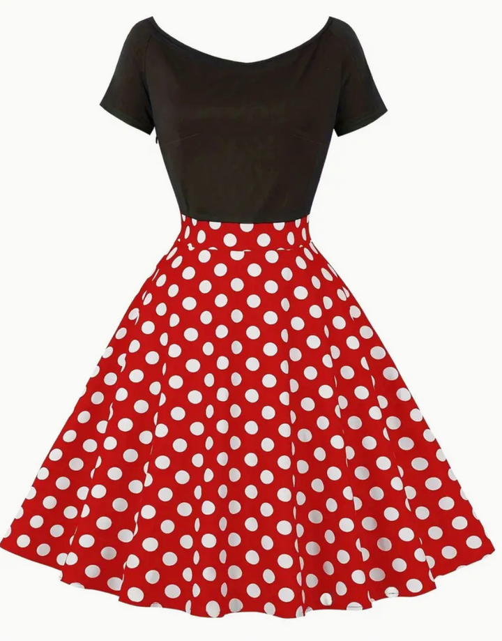 ROSA - Elégante robe vintage polka pour le printemps/été