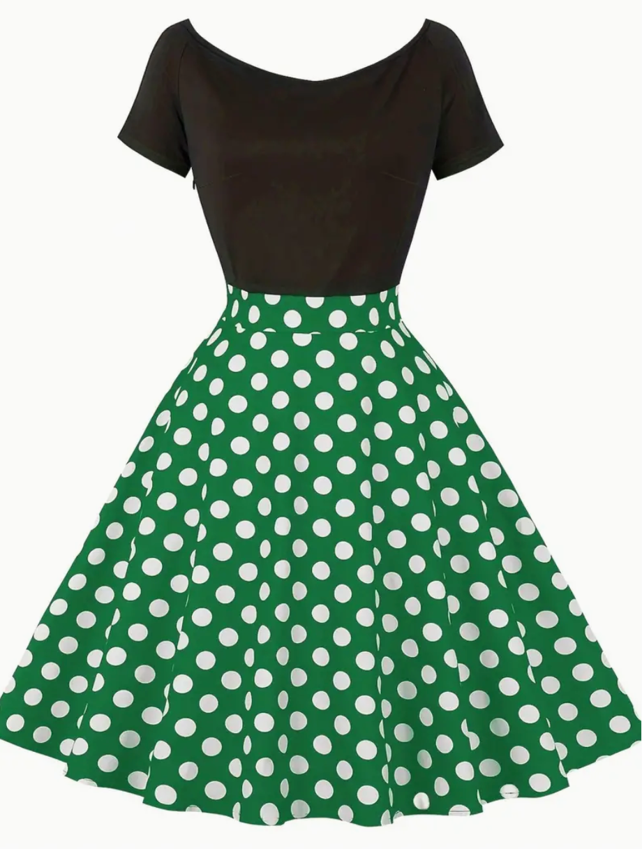 ROSA - Elégante robe vintage polka pour le printemps/été