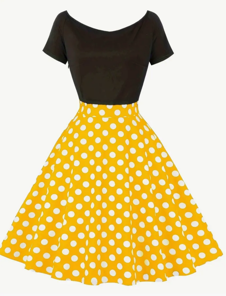 ROSA - Elégante robe vintage polka pour le printemps/été