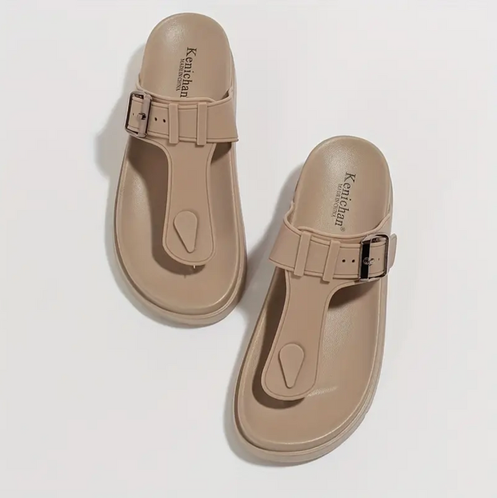 Lotte - Les tongs confortables de couleur unie