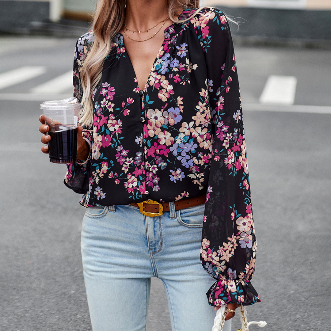 Ivonne - Blouse élégante à fleurs