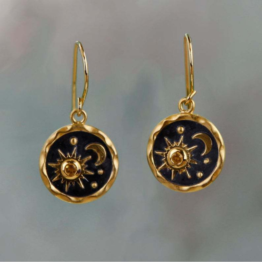 Sonne et Mond Boucles d Oreilles Boho Vermeil Collection Exclusivité Édition Limitée