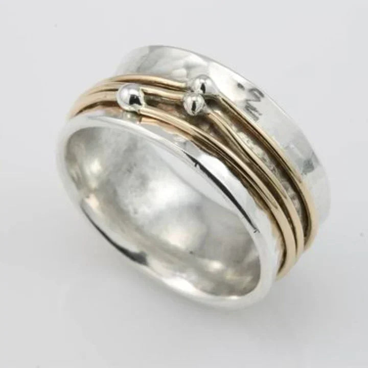 Bague Vintage en argent et or
