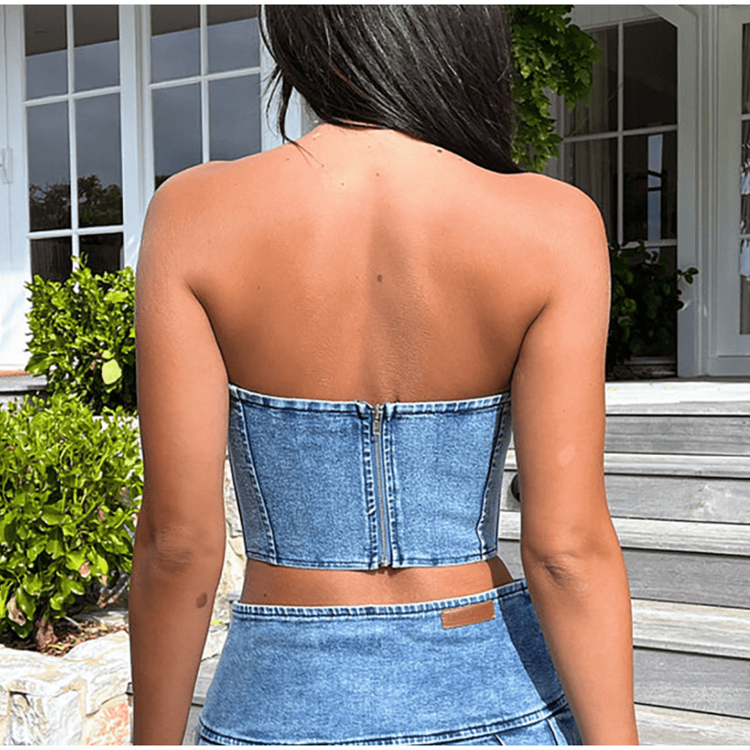 Top Feie - Top en denim pour dames