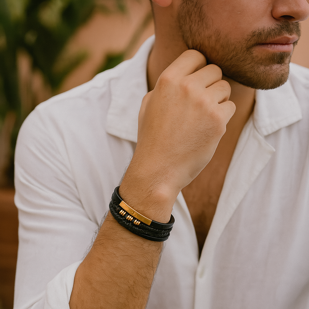 Majestic Vintage - Bracelet en cuir de luxe