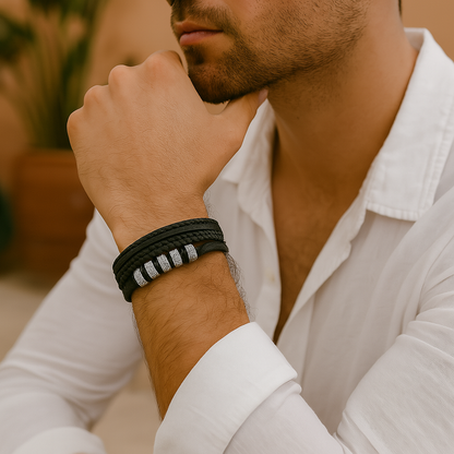 Regal Vintage - Bracelet en cuir de luxe