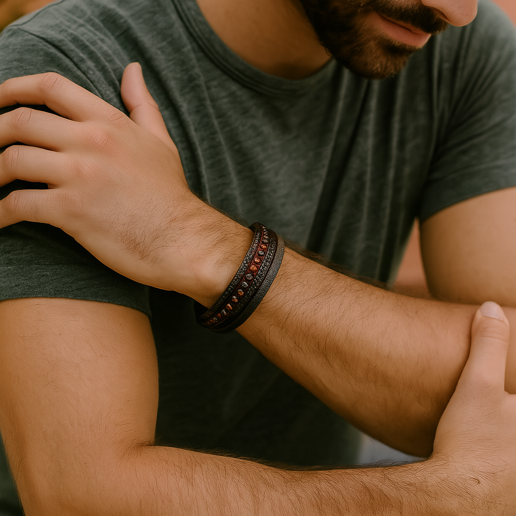 Opulent Vintage - Bracelet en cuir de luxe