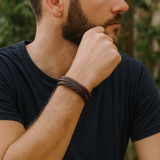 Prestige Vintage - Bracelet en cuir de luxe