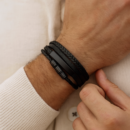 Majestic Vintage - Bracelet en cuir de luxe