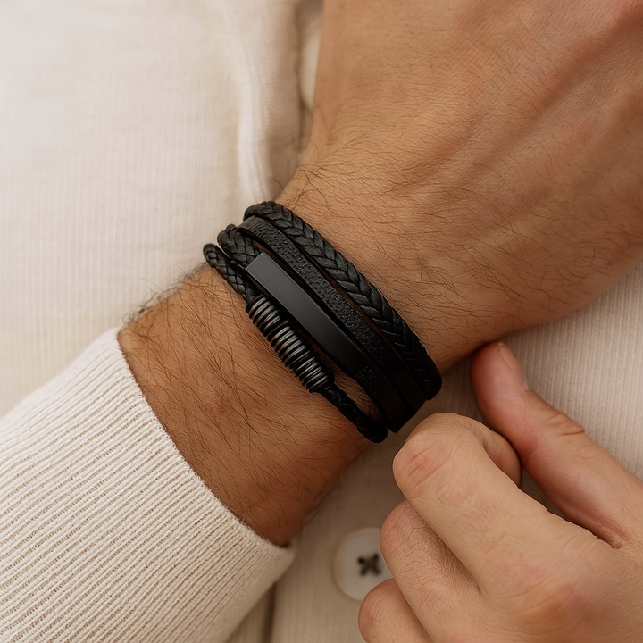 Majestic Vintage - Bracelet en cuir de luxe