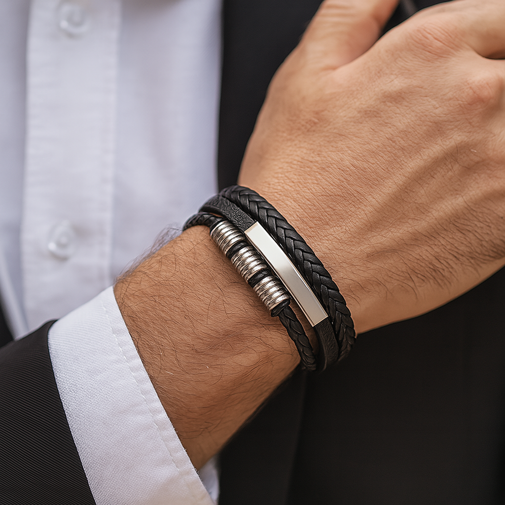 Majestic Vintage - Bracelet en cuir de luxe