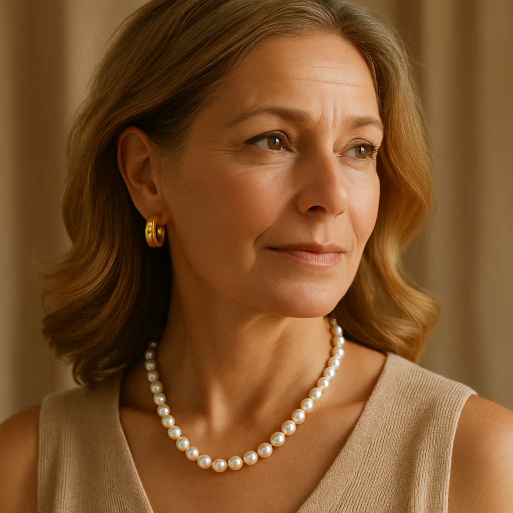 Collier à breloques en perles d'eau douce de Calienne