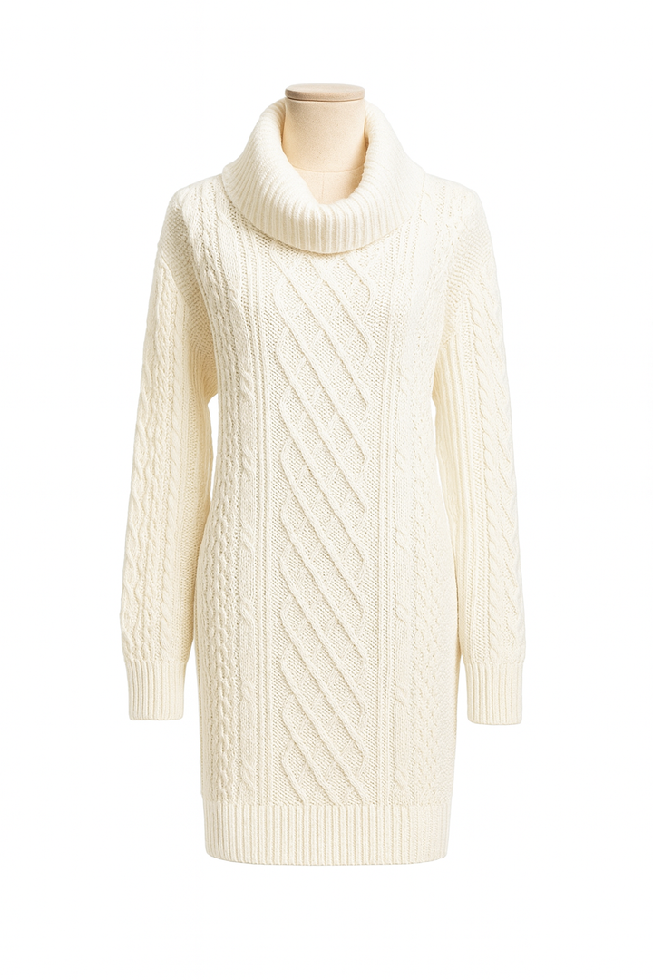 Robe en maille à motifs torsadés - Elvira