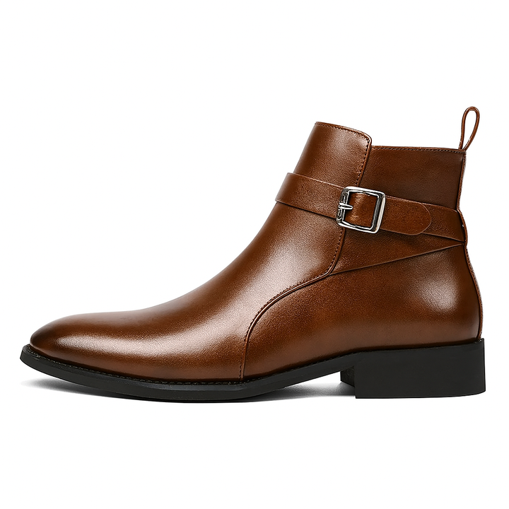 Bottines pour hommes en cuir synthétique avec boucle latérale - Sergio