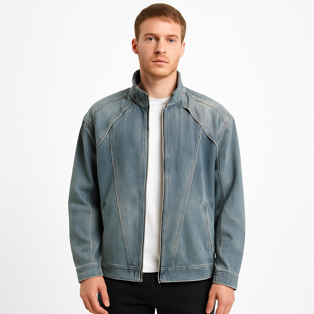 Veste en jean homme effet délavé - Partew