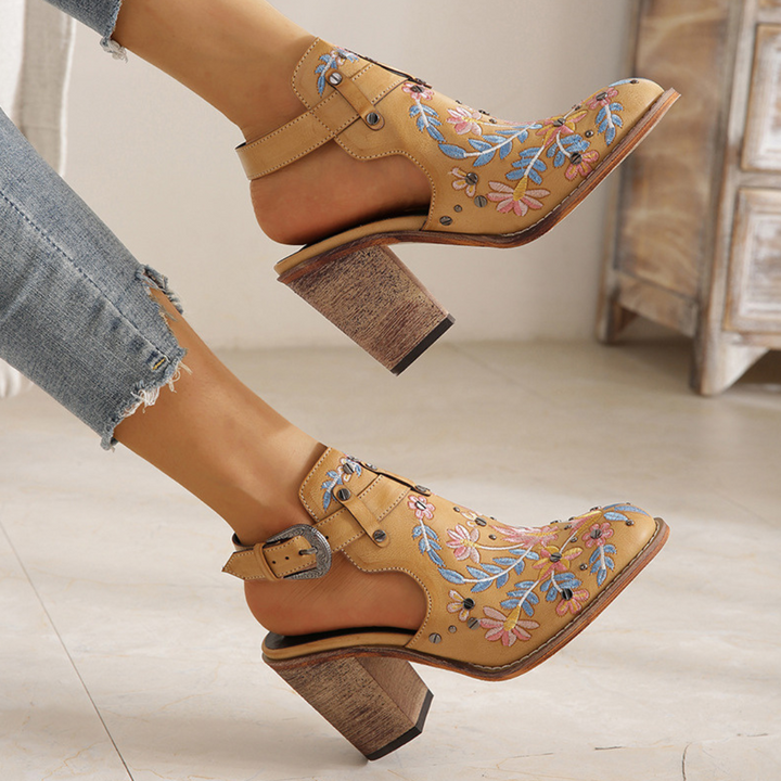 Nina - Chaussures Broderie Florale