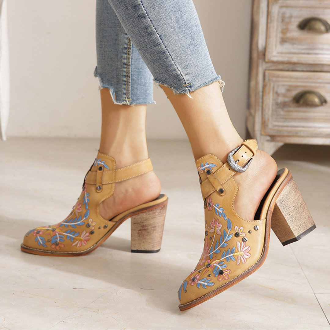 Nina - Chaussures Broderie Florale