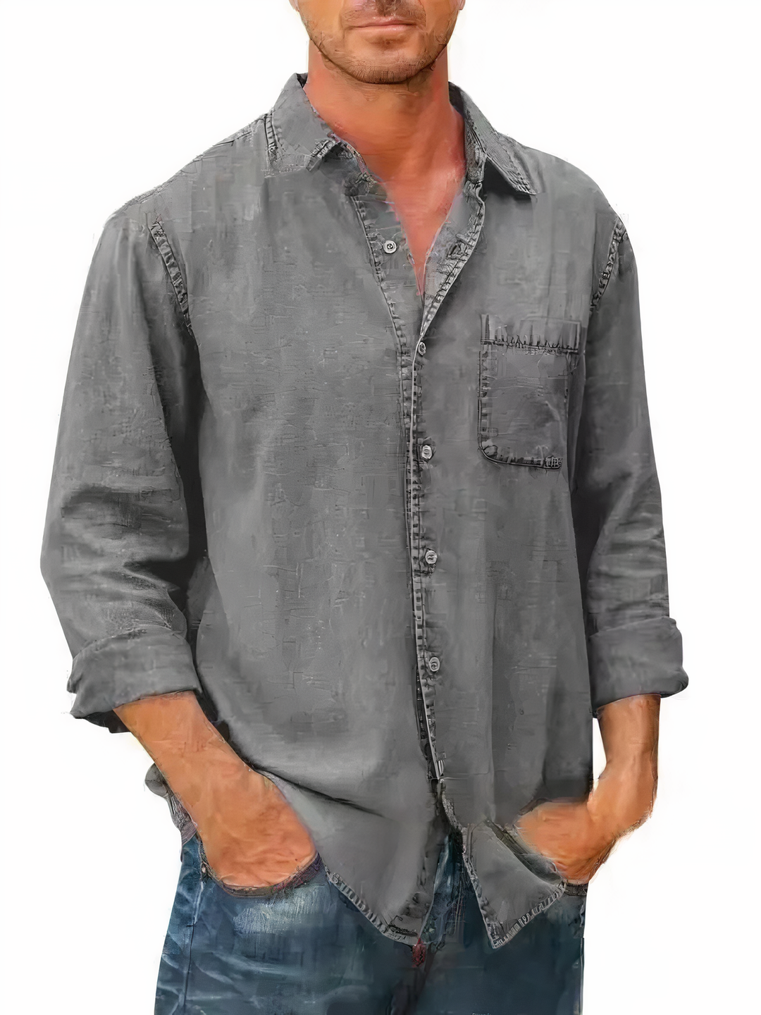 MATEO - Chemise en denim à manches longues