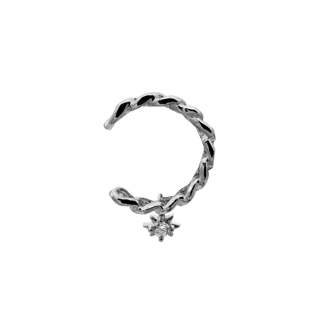 Star Chain Earcuff plaqué or 14 carats